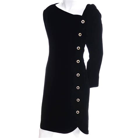 ysl black velvet dress